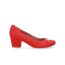 Scarpin Couro Detalhe Bridão