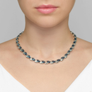 Colar Life Azure em Prata 925 com Pedras Azuis, 40cm