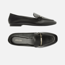 Mocassim Couro Bridão Metálico Moderno