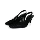 Scarpin Tramado Tulipa Valentina Flats Preto