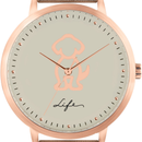 Relógio Life Mascote Couro Rosé