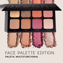 Kit Paleta Multifuncional Face Palette + 4 Mini Pincéis
